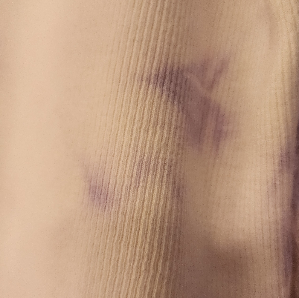 BOBI Los Angeles crop purple tie-dye Jewel neck lS tee size Large - Picture 8 of 10